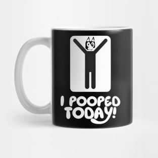 I Pooped Today! ( bluey bingo head ) bw Mug